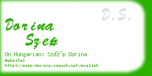 dorina szep business card